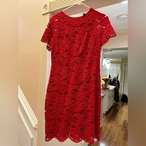 Ralph Lauren size 10 red lace dress
